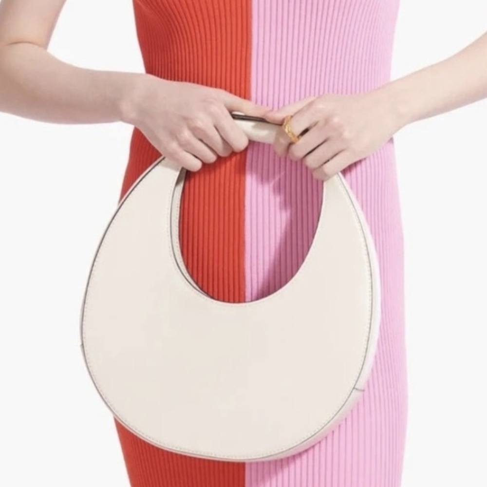 STAUD Leather Moon Bag